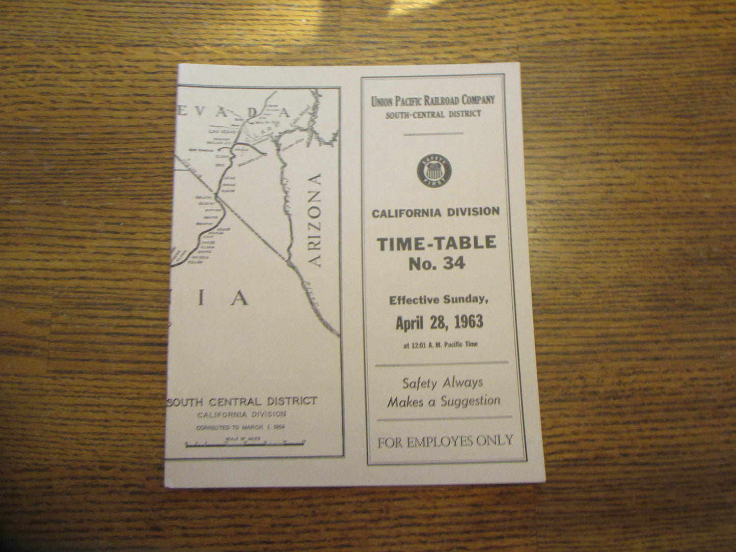 Union Pacific 5 Timetables #28,31-34