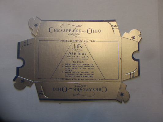 C&O card board ashtray