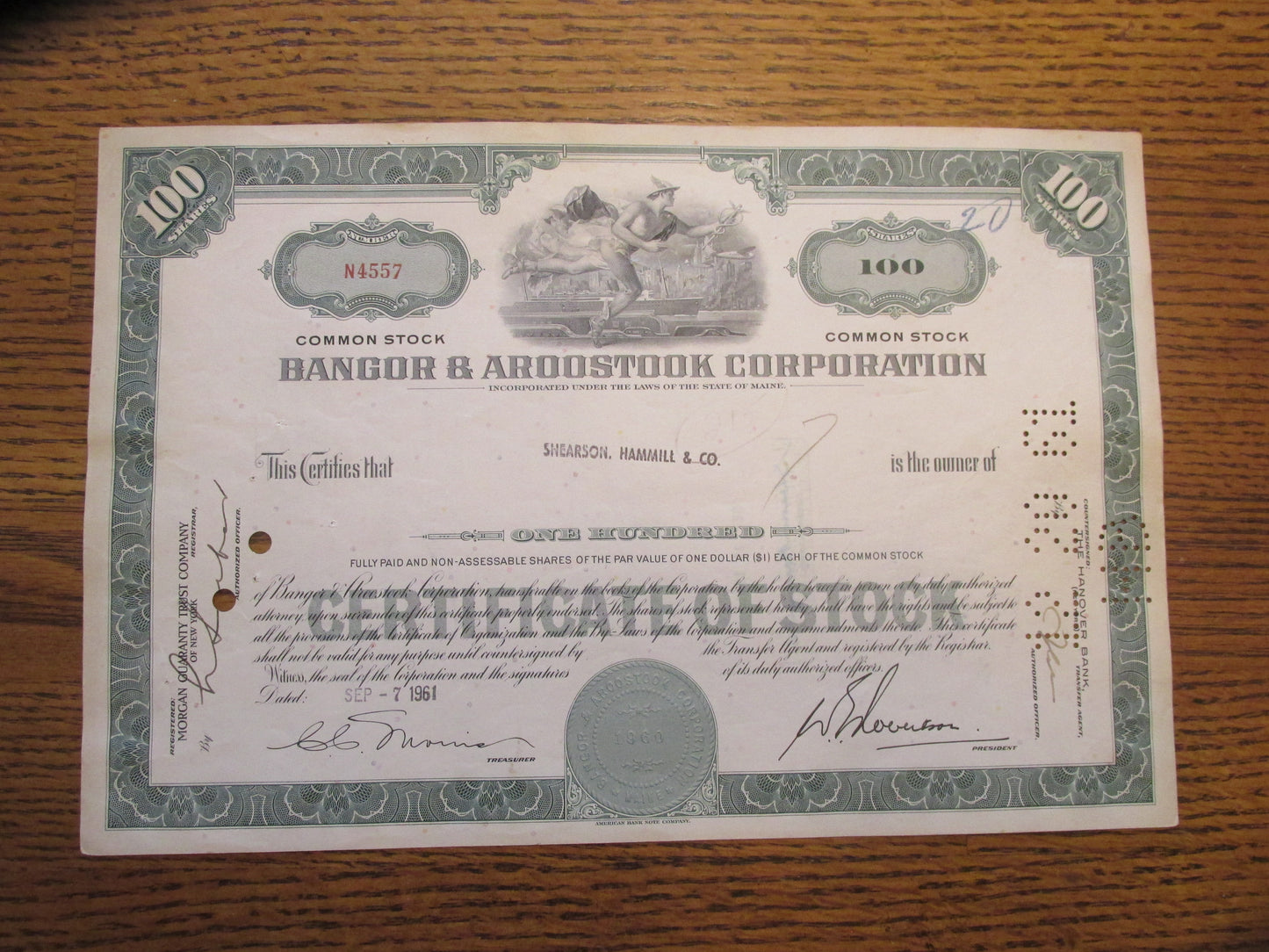 Bangor & Aroostook Stock