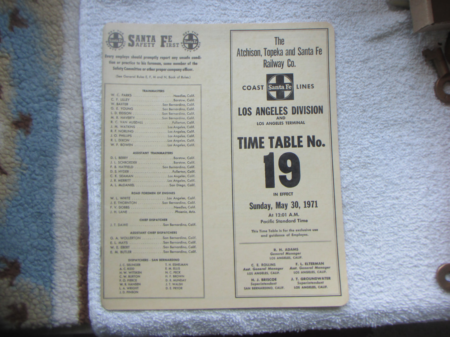 Santa Fe Timetables