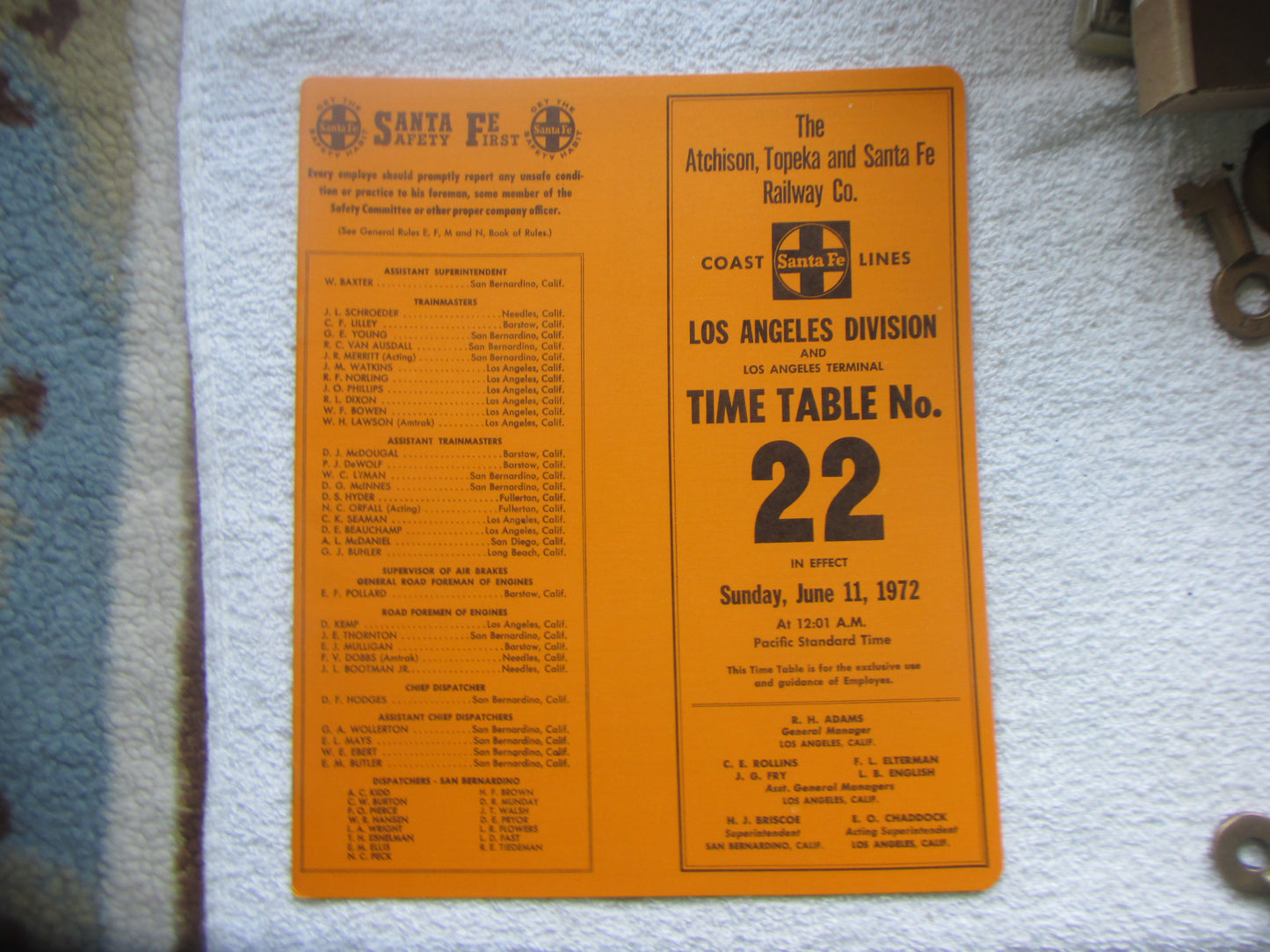 Santa Fe Timetables