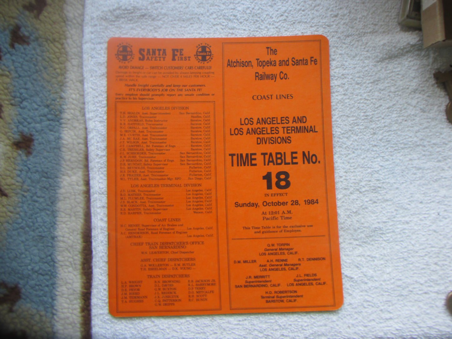 Santa Fe Timetables