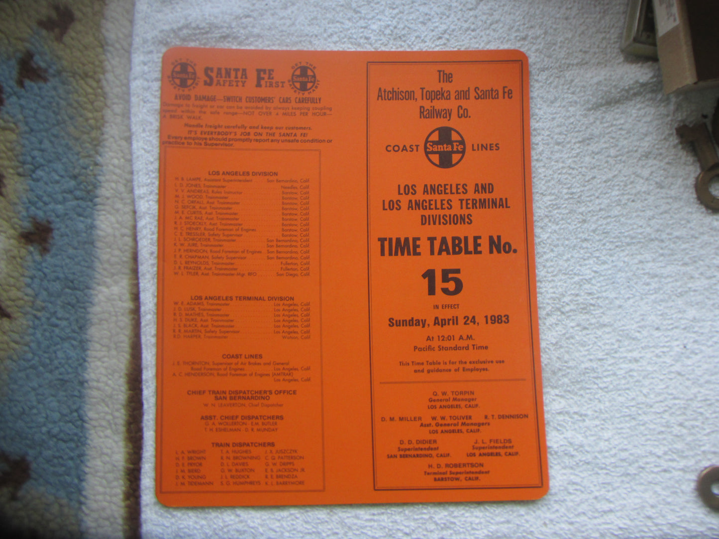 Santa Fe Timetables