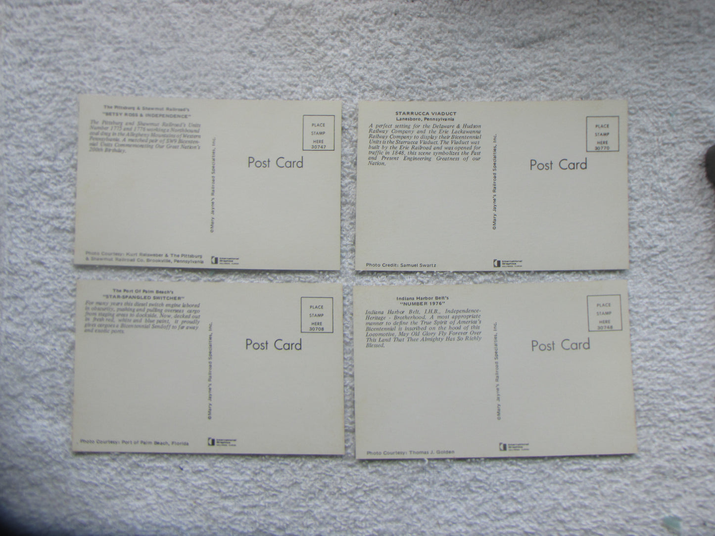 Bicentennial Engine Post Cards #1