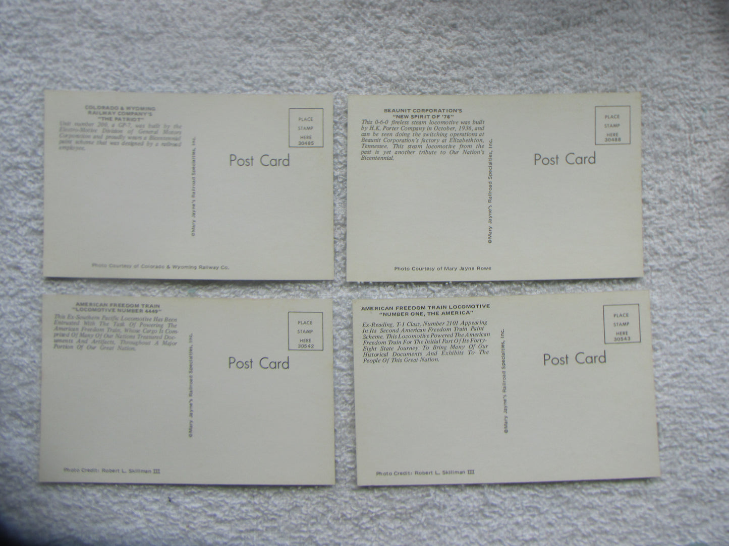 Bicentennal Engine Post Cards #2