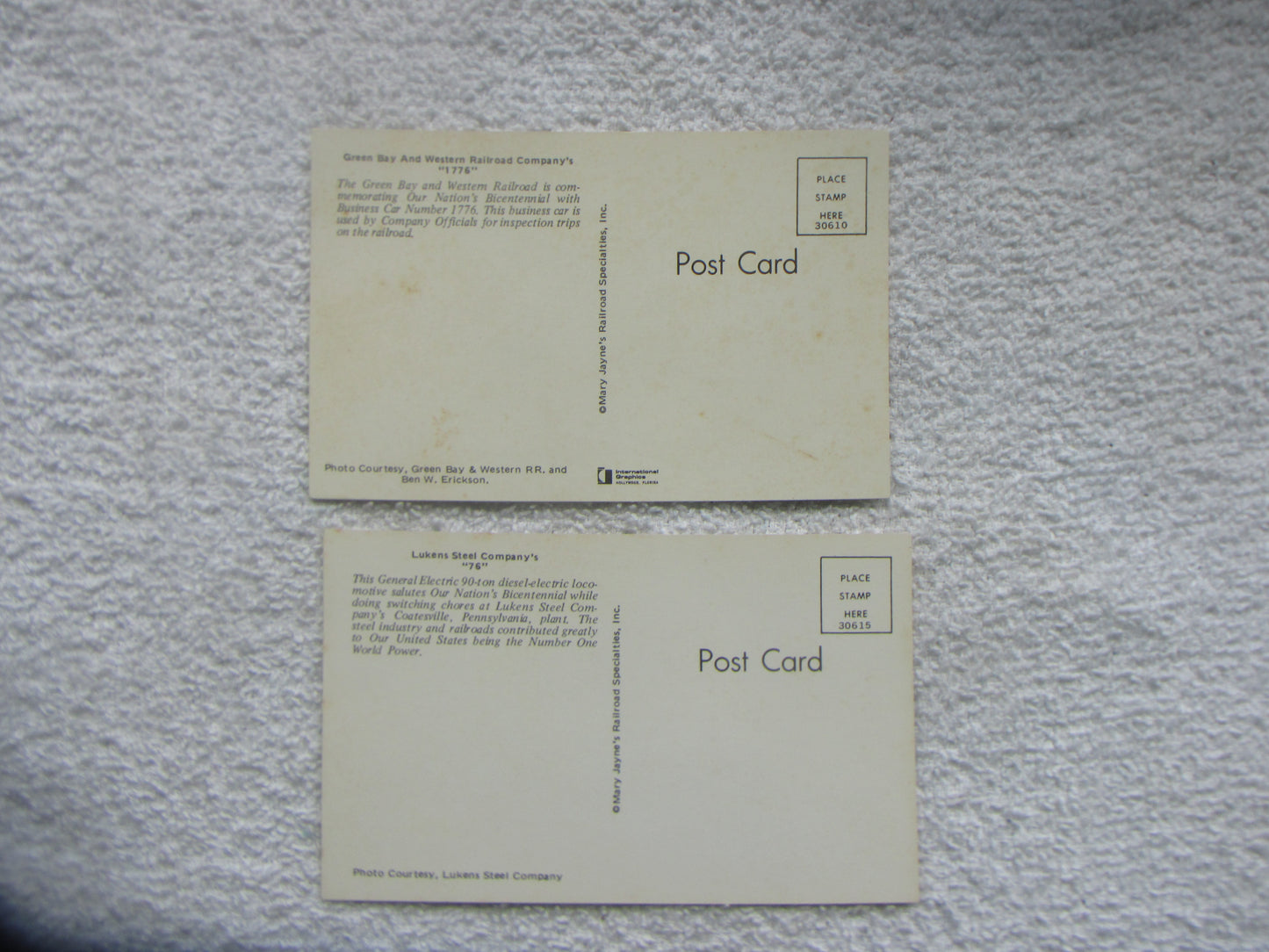 Bicentennial Engine Post Cards #3