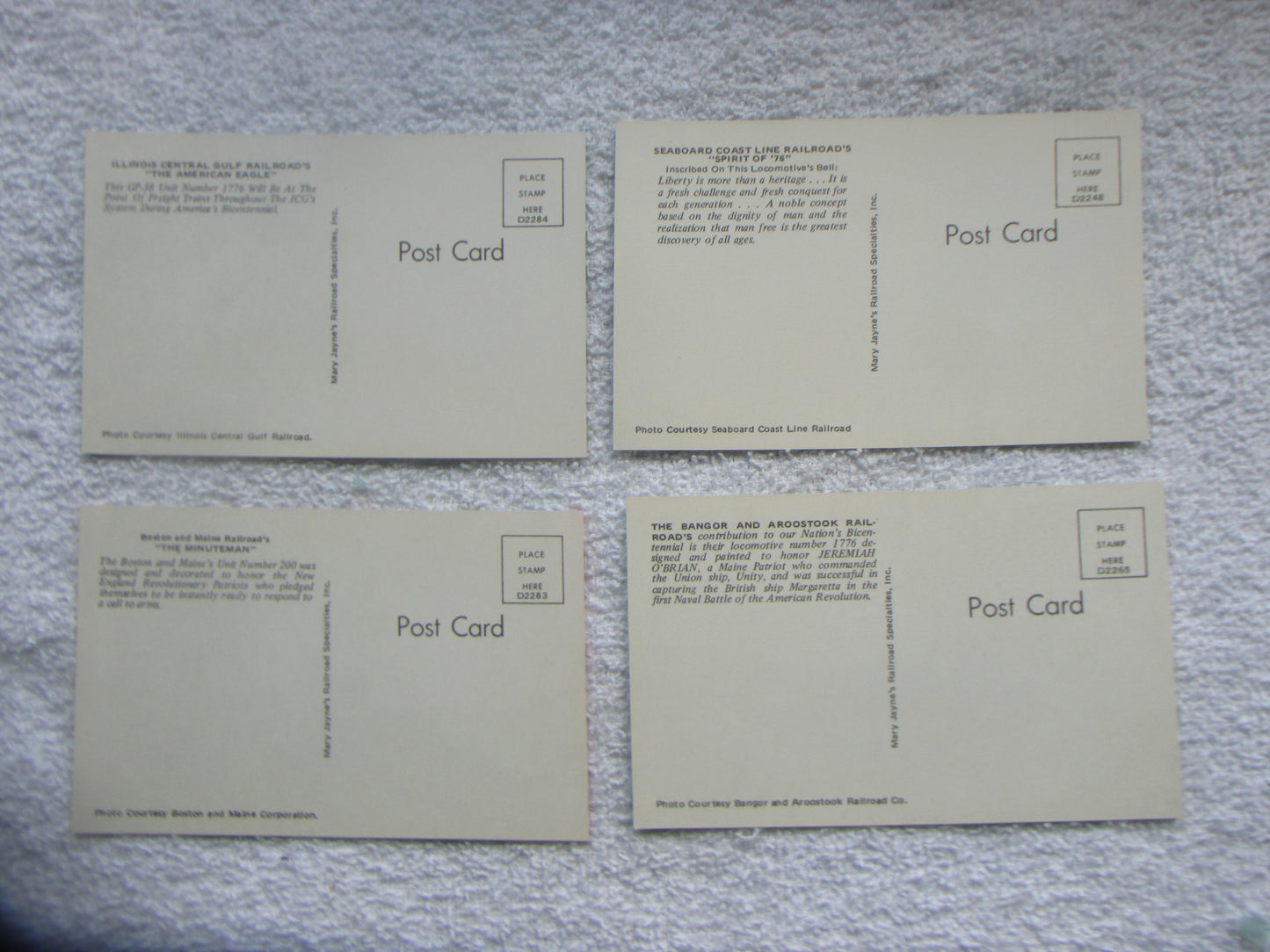Bicentennial Engine Post Cards #4