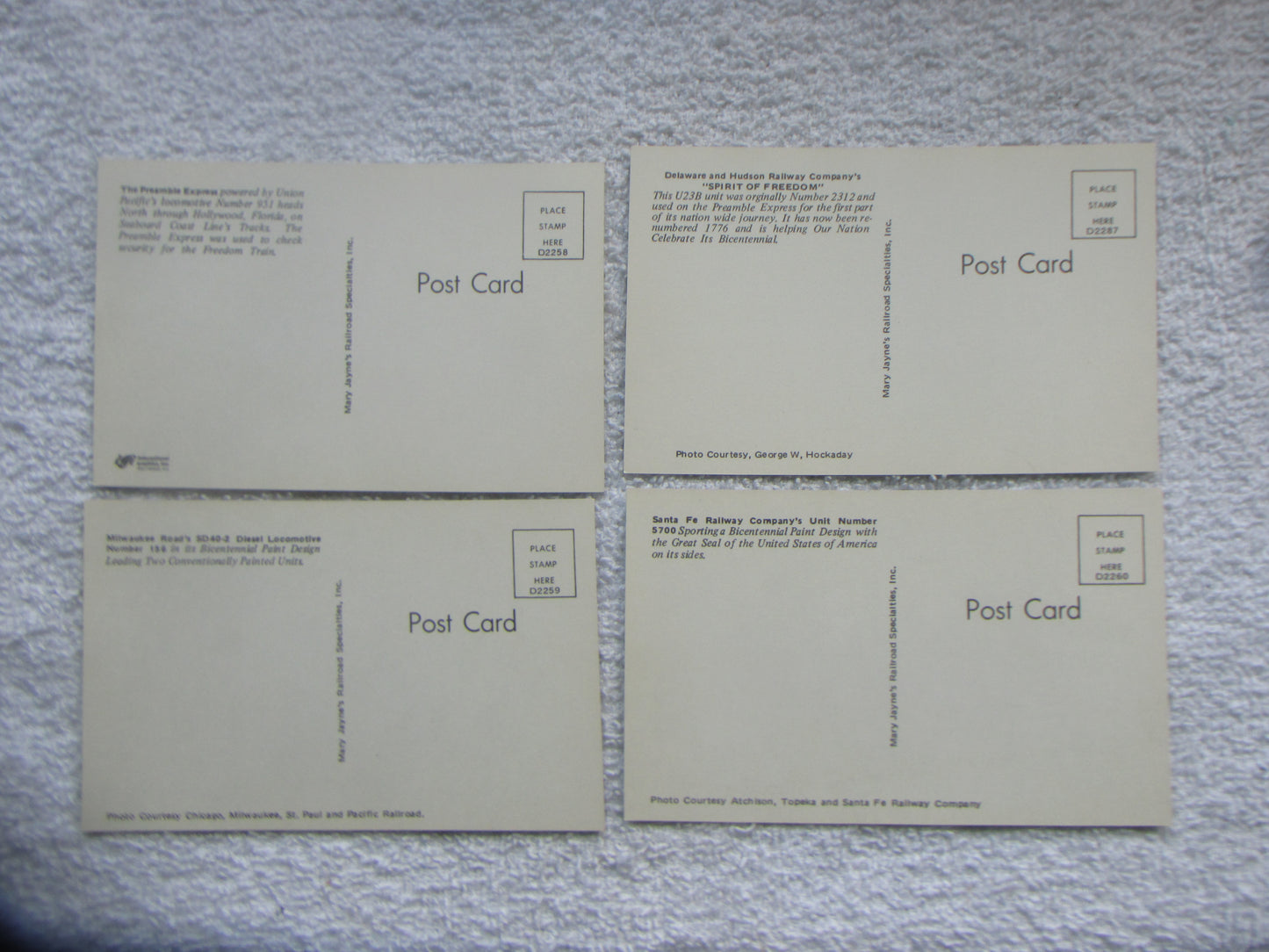 Bicentennial Engine Post Cards #4