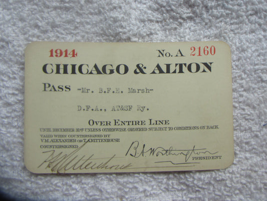 Chicago & Alton Pass 1914
