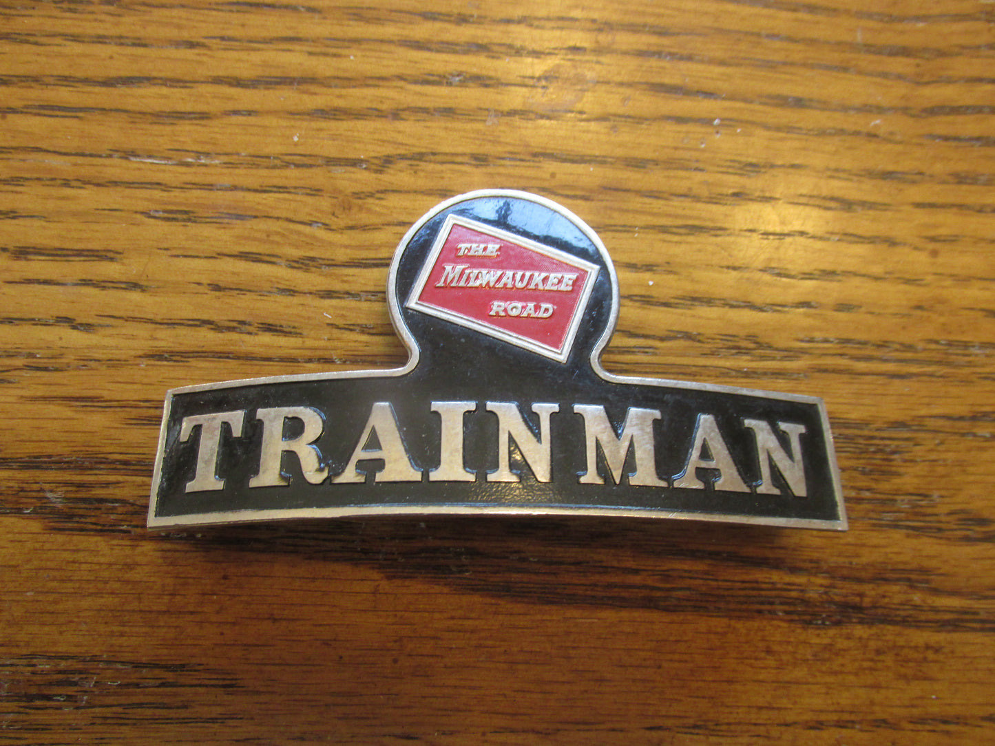 Milwaukee Road Trainman Hat Badge