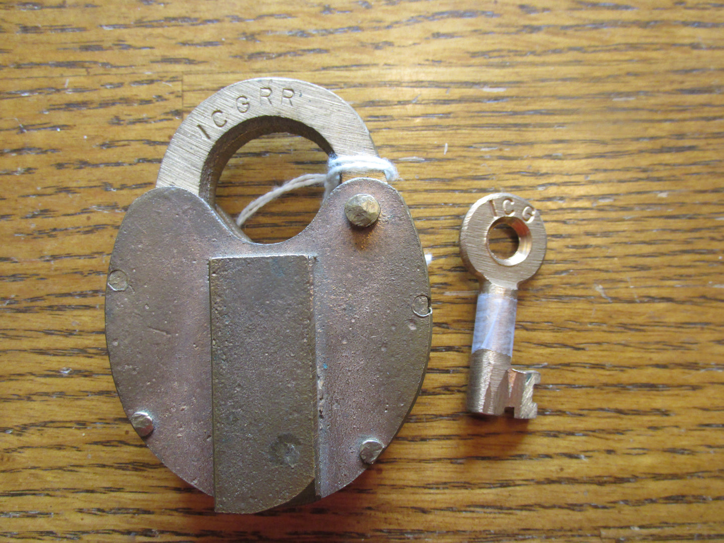 Illinois Central Gulf Brass Lock & Key