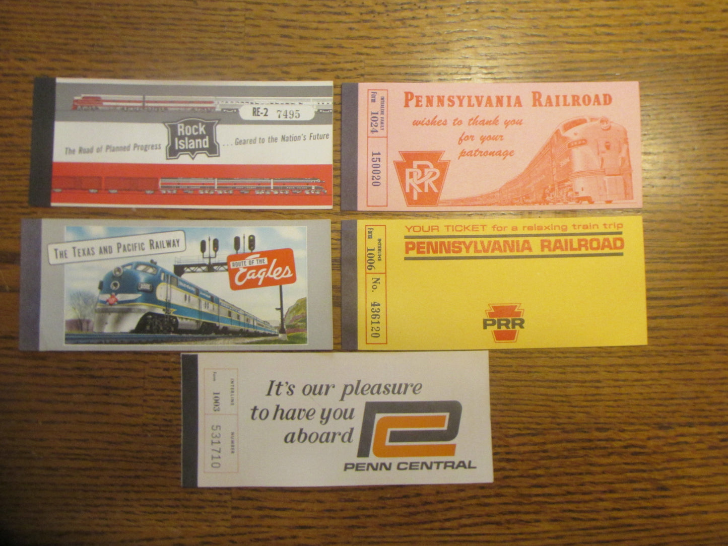 Unused Railroad Ticket Books