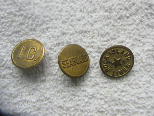 Coat Buttons IC, Seaboard, Rock Island