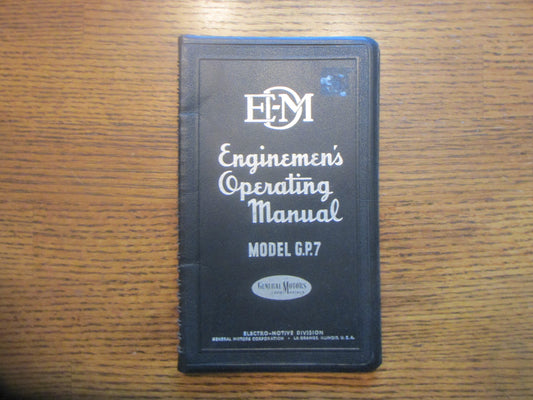 EMD Operating Manual for GP-7