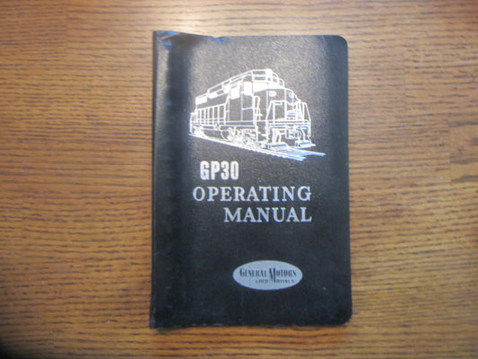 General Motors Operating Manual for GP30