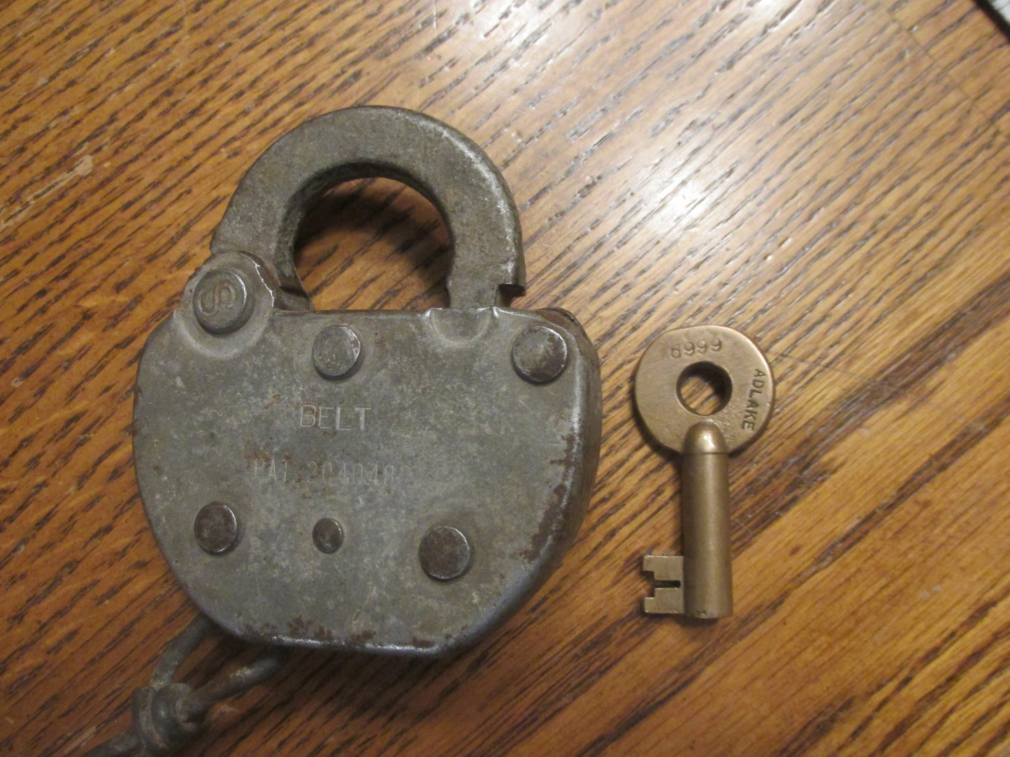 Belt Lock & Key Set